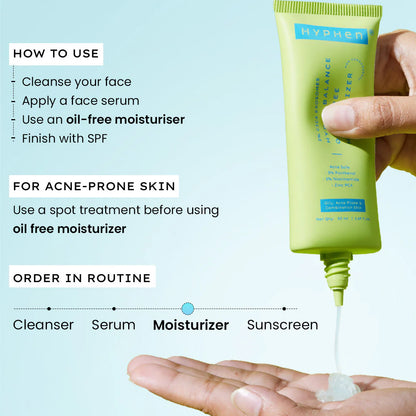 Hyphen 2% Cica Exosome Oil-Free Moisturizer 5% Niacinamide Controls Oil Non-sticky, Light Gel - 50 ml
