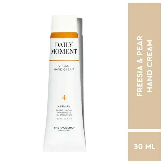 Face Shop Non-Greasy Vegan Hand Cream - Sunset Rooftop With Hyaluronic Acid - 30 ml