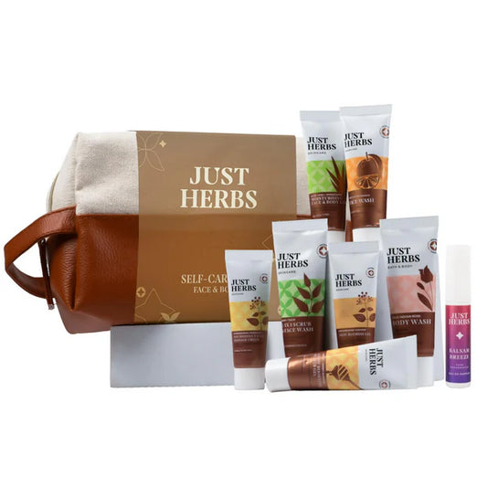 Just Herbs Self Care Face & Body Skincare Essentials Kit Combo - combo