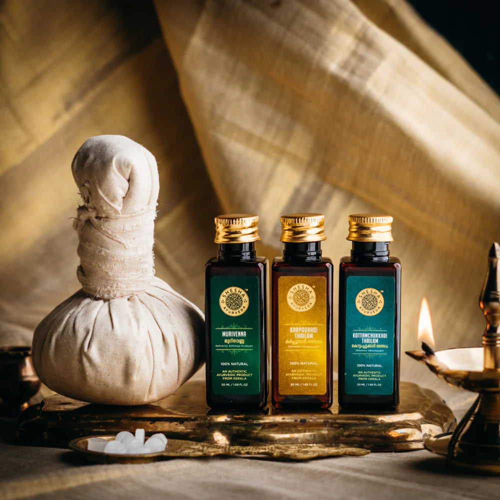 Ayurvedic Pain Relief & Healing Combo - 4 Items | Joint Pain, Muscle Pain & Inflammation Relief