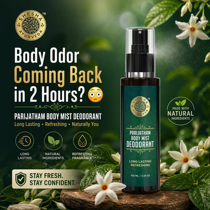 Parijatham Deodorant Body Mist | Long-Lasting Fragrance, Refreshing, All-Day Freshness, Delicate Floral Scent