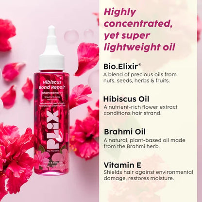 PLIX The Plant Fix Hibiscus Bond Repair Advanced Hair Oil & Shampoo - combo