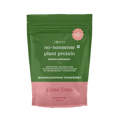 Cosmix No-Nonsense Plant Protein 23 (Mahabaleshwar Strawberry) - 500 gm
