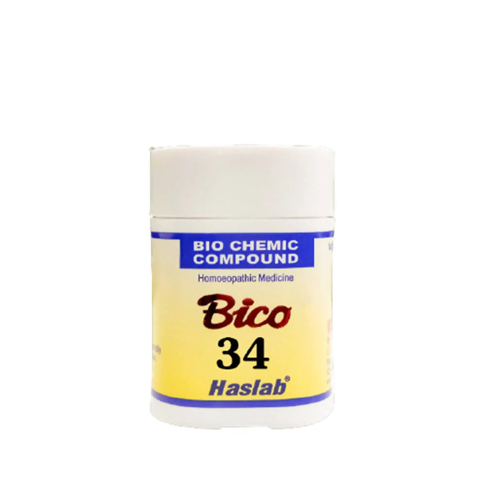 Haslab Homeopathy Bico 34 Biochemic Compound Tablets -20 gm