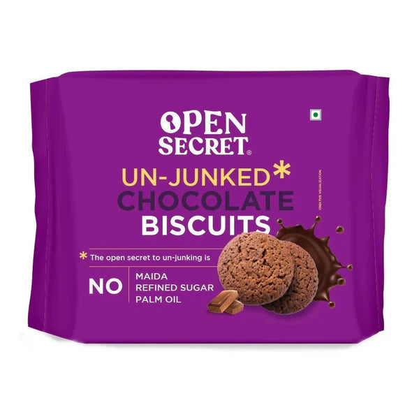 Open Secret Un-Junked Chocolate Biscuits - 180 gm - Pack of 2