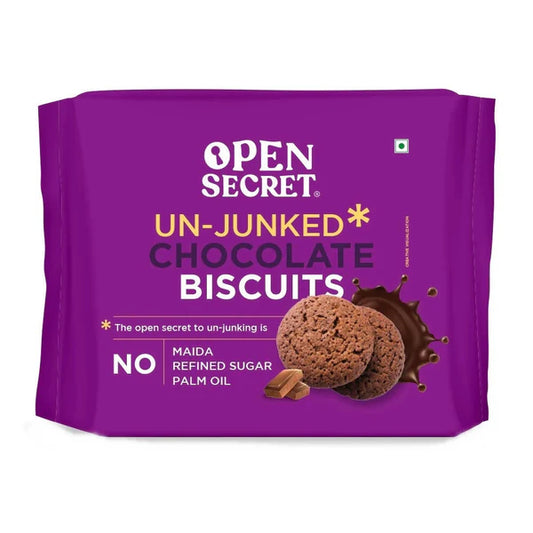 Open Secret Un-Junked Chocolate Biscuits - 180 gm - Pack of 2