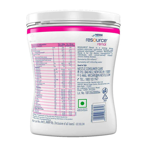 Nestle Resource Renal Protein Powder - Vanilla Flavor - 400 gm