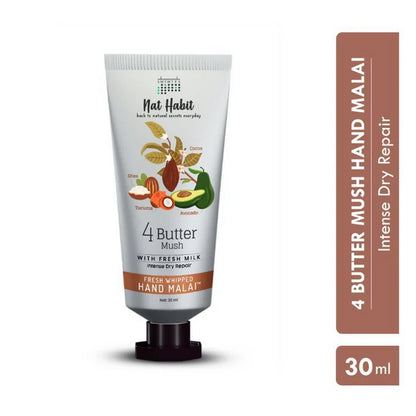 Nat Habit 4 Butter Mush Hand Malai Hand Cream - 30 ml