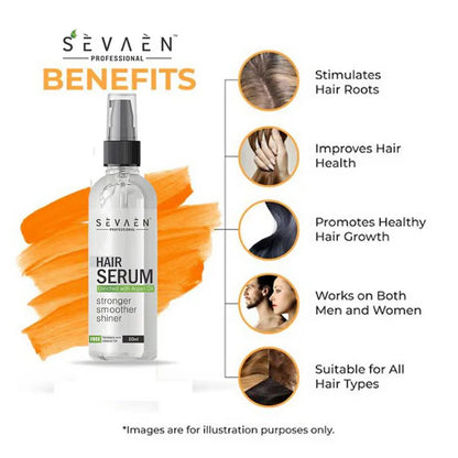 Sevaen Keratin Smooth Shampoo & Keratin Smooth Conditioner & Hair Serum - Kit