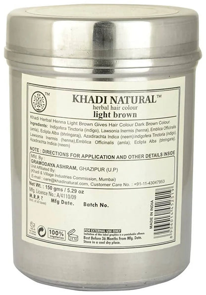 Khadi Natural Herbal Light Brown Herbal Hair Colour - 150 gm