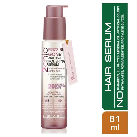Giovanni Organic 2Chic Frizz Be Gone Anti-Frizz Polishing Hair Serum - 81 ml