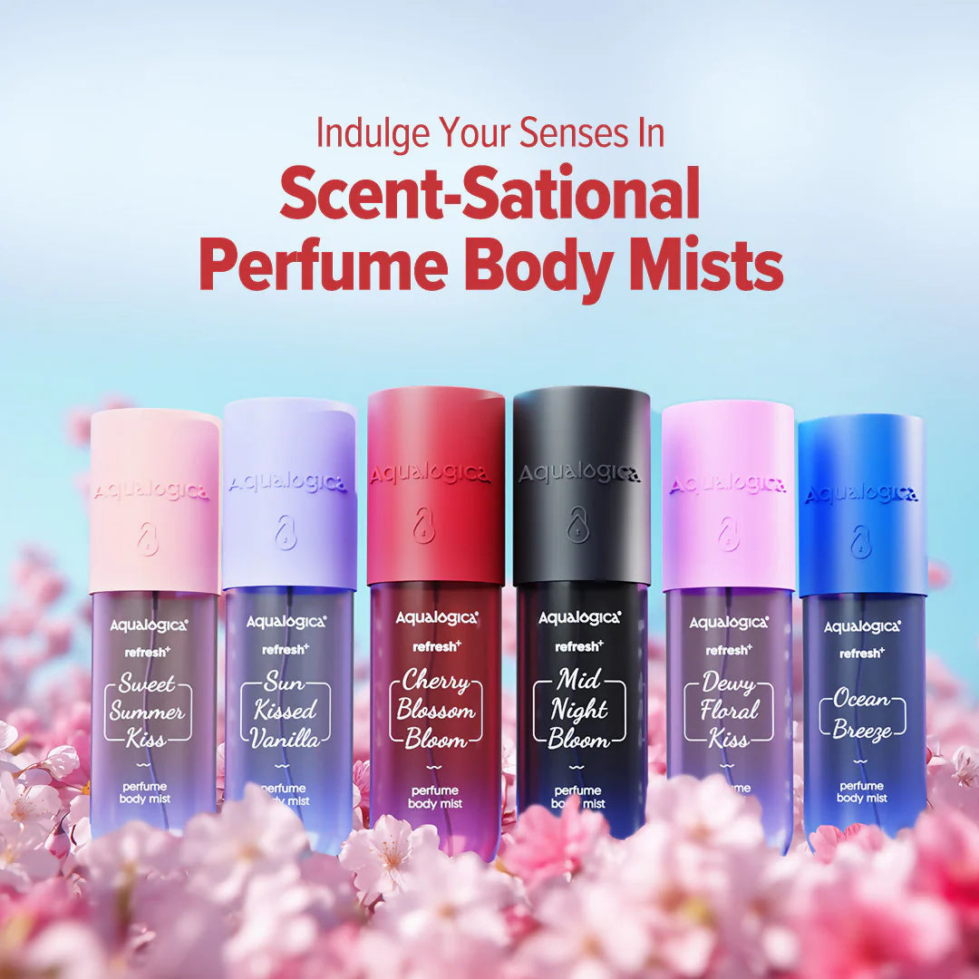 Aqualogica Refresh + Cherry Blossom Bloom Body Mist - 150 gm