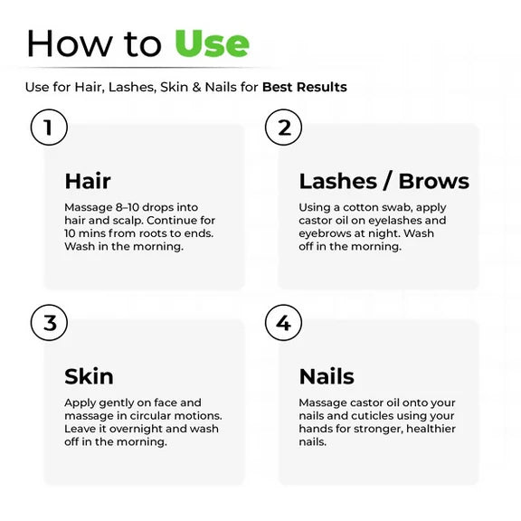 Avimee Herbal Cold Pressed Castor Oil For Hair Growth - 200 ml