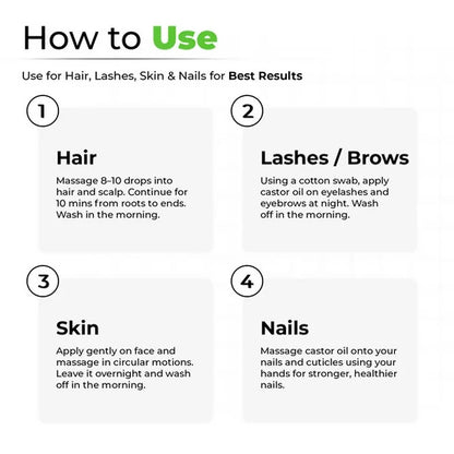 Avimee Herbal Cold Pressed Castor Oil For Hair Growth - 200 ml