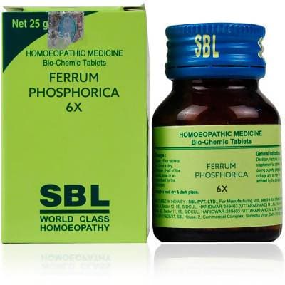 SBL Homeopathy Ferrum Phosphorica Biochemic Tablets -6X
