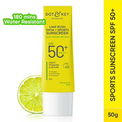 Dot & Key Lime Rush Swim + Sports Sunscreen SPF 50+ - 50 gm