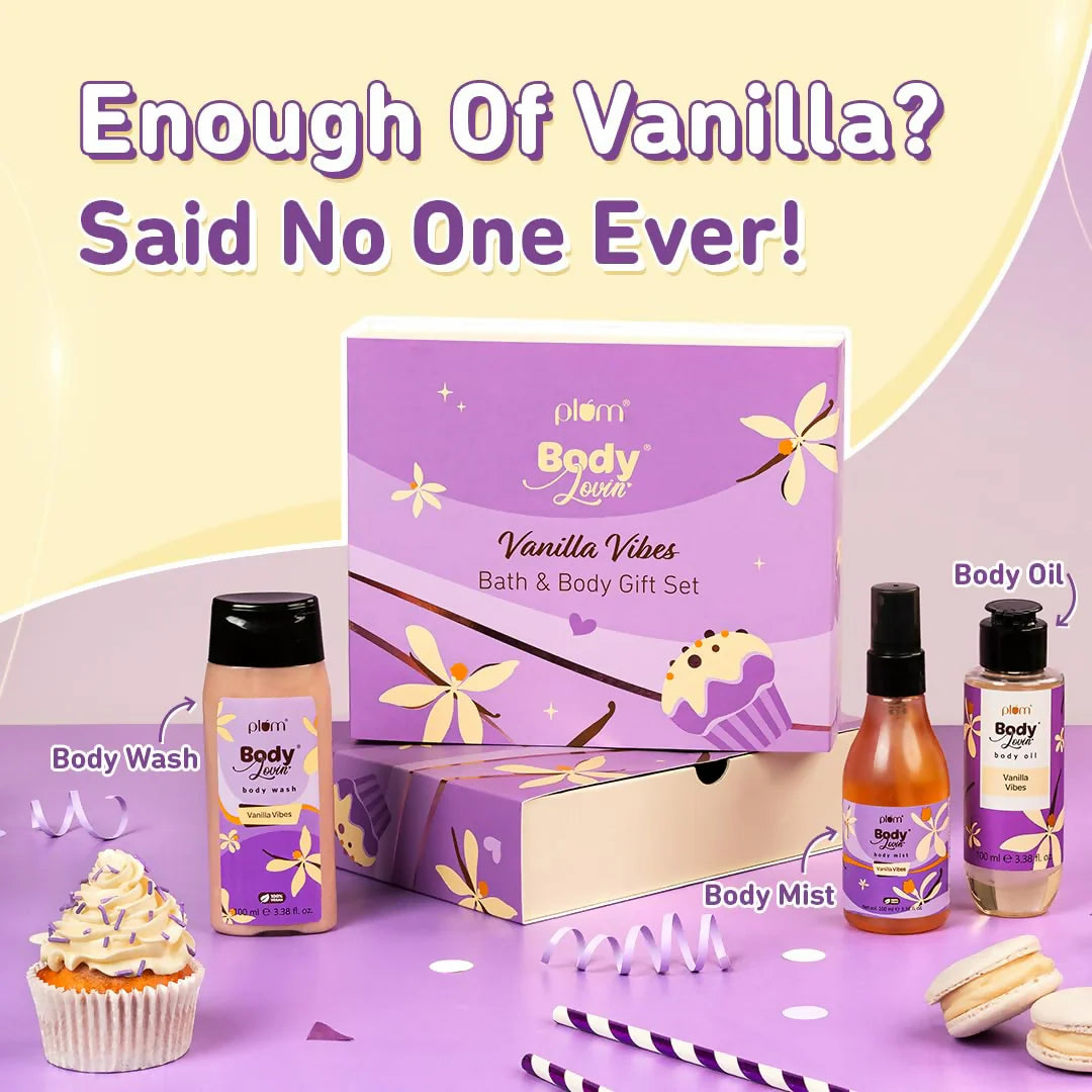 Plum BodyLovin' Vanilla Vibes Bath & Body Gift Set - combo