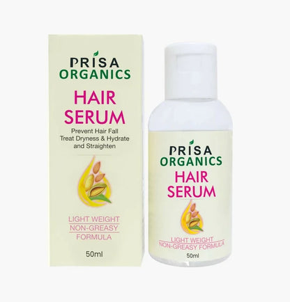 Prisa Organics Hair Serum With Argan Oil & Vitamin E - Promotes Hair Growth, Prevents Hair Loss and Thinning - 50 ml