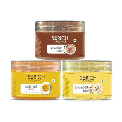 Sorich Organics Chocolate Badam Milk Golden Latte Jars Combo - combo