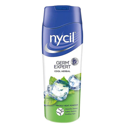 Nycil Germ Expert Cool Herbal Prickly Heat Talcum Powder - 60 gm