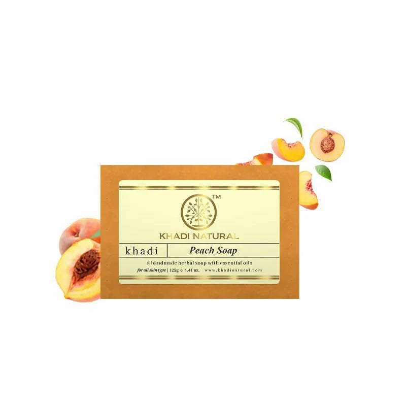 Khadi Natural Peach Handmade Soap - 125 gm