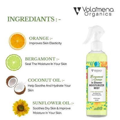 Volamena Bergamont & Orange In Shower Moisturizer Mist - 250 gm