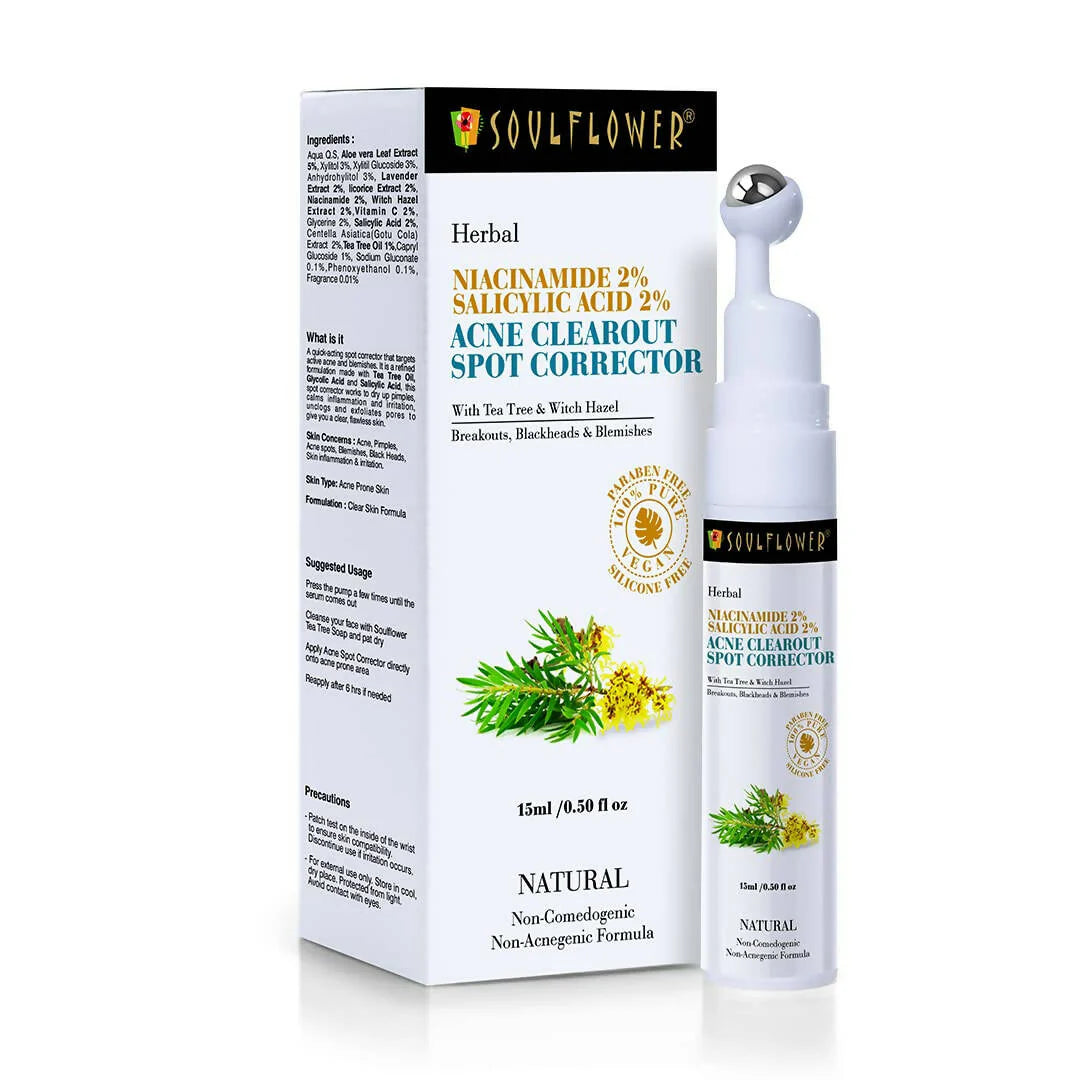 Soulflower Niacinamide 2% Face Serum for Acne Corrector & Marks