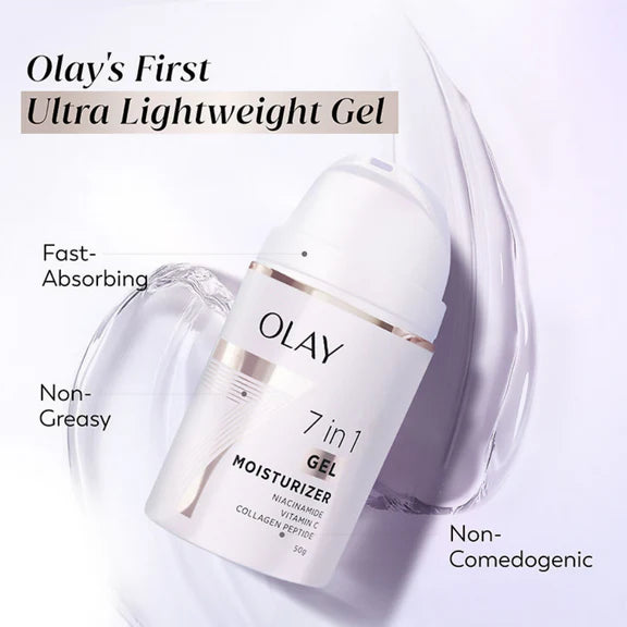 Olay 7in1 Gel Moisturizer with Niacinamide, Vitamin C, Collagen Peptide - 50 gm