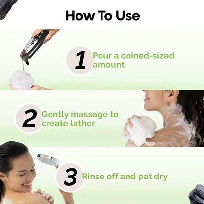 Mamaearth Charcoal Moisturizing Body Wash with Activated Charcoal & Energizing Mint for Skin