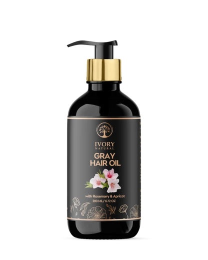 Ivory Natural Gray Oil Restore Natural Black Hair And Shine - 200 ml