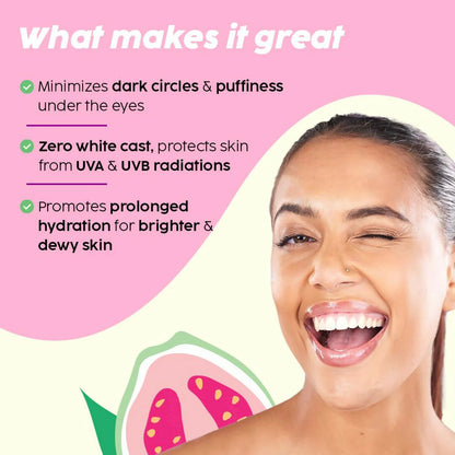 PLIX The Plant Fix Under-Eye Gel and SPF 50+ Guava Glow Sunscreen Combo -combo