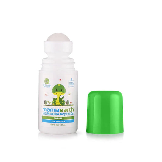 Mamaearth Natural Anti Mosquito Body Roll On For Kids with Citronella Eucalyptus & Lemongrass Oil