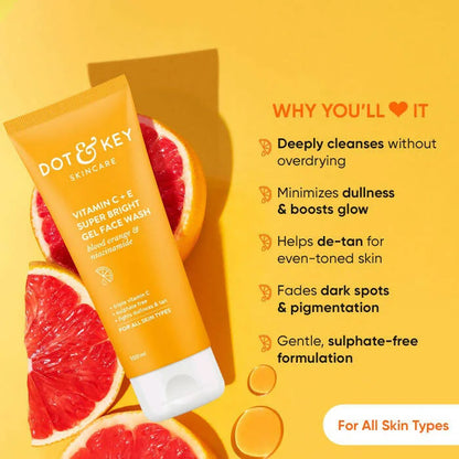 Dot & Key Vitamin C+E Super Bright Gel Face Wash - 100 ml