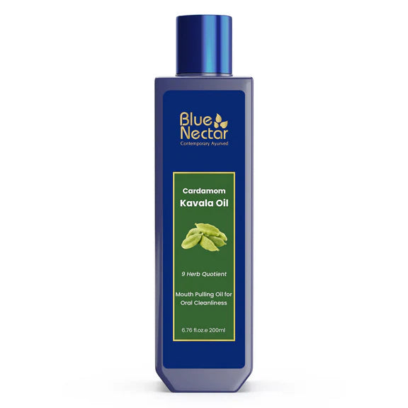 Blue Nectar Cardamom Mint Oil Pulling For Mouth - 100 ml