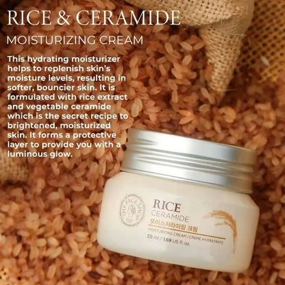 The Face Shop Rice & Ceramide Moisturizing Cream - Korean Skincare - 50 ml