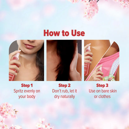 Aqualogica Refresh + Cherry Blossom Bloom Body Mist - 150 gm