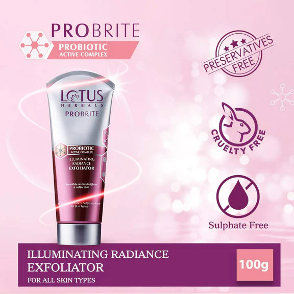 Lotus Herbals Probrite Illuminating Radiance Exfoliator - 100 gm