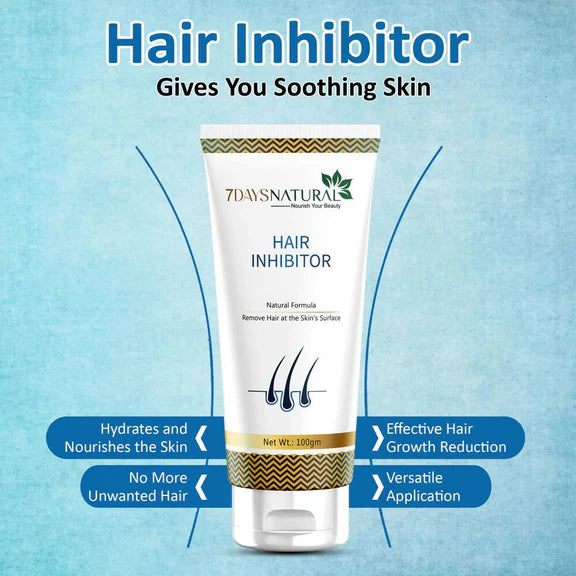 7 Days Organic Hair Inhibitor Permanent Hair Removal Cream - 100 gm