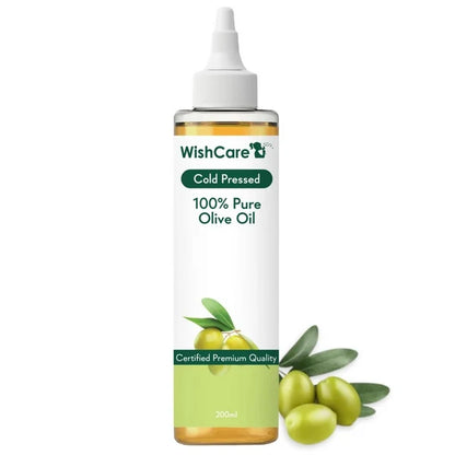 WishCare100% Pure Premium Cold Pressed Olive Oil For Hair & Skin - 200 ml