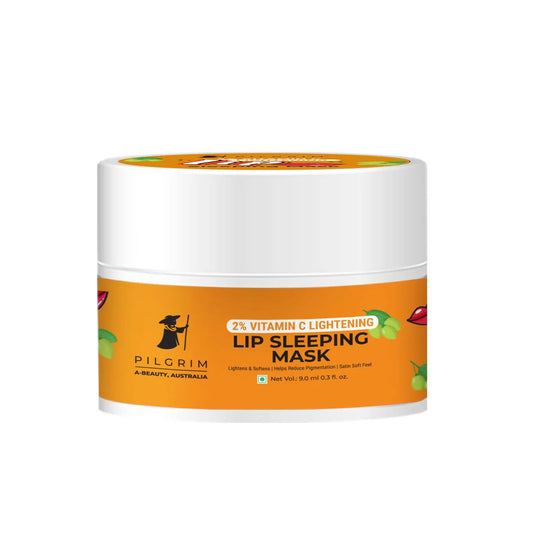 Pilgrim 2% Vitamin C Lightening Lip Sleeping Mask For Glowing Lips with Australian Kakadu Plum & Lime Pearl