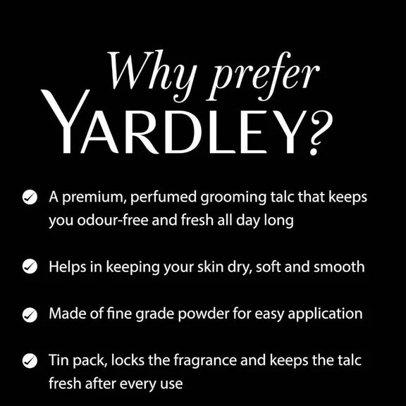 Yardley London Elegance Deodorizing Talc Powder For Men - 100 gm