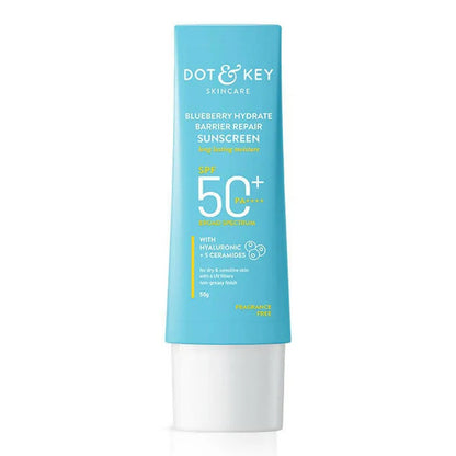 Dot & Key Blueberry Hydrating Barrier Repair Face Sunscreen SPF 50+,PA++++ With Hyaluronic & 5 Ceramides - 50 gm