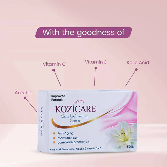 Healthvit Kozicare Skin Lightening Soap - 75 gm - Pack of 3