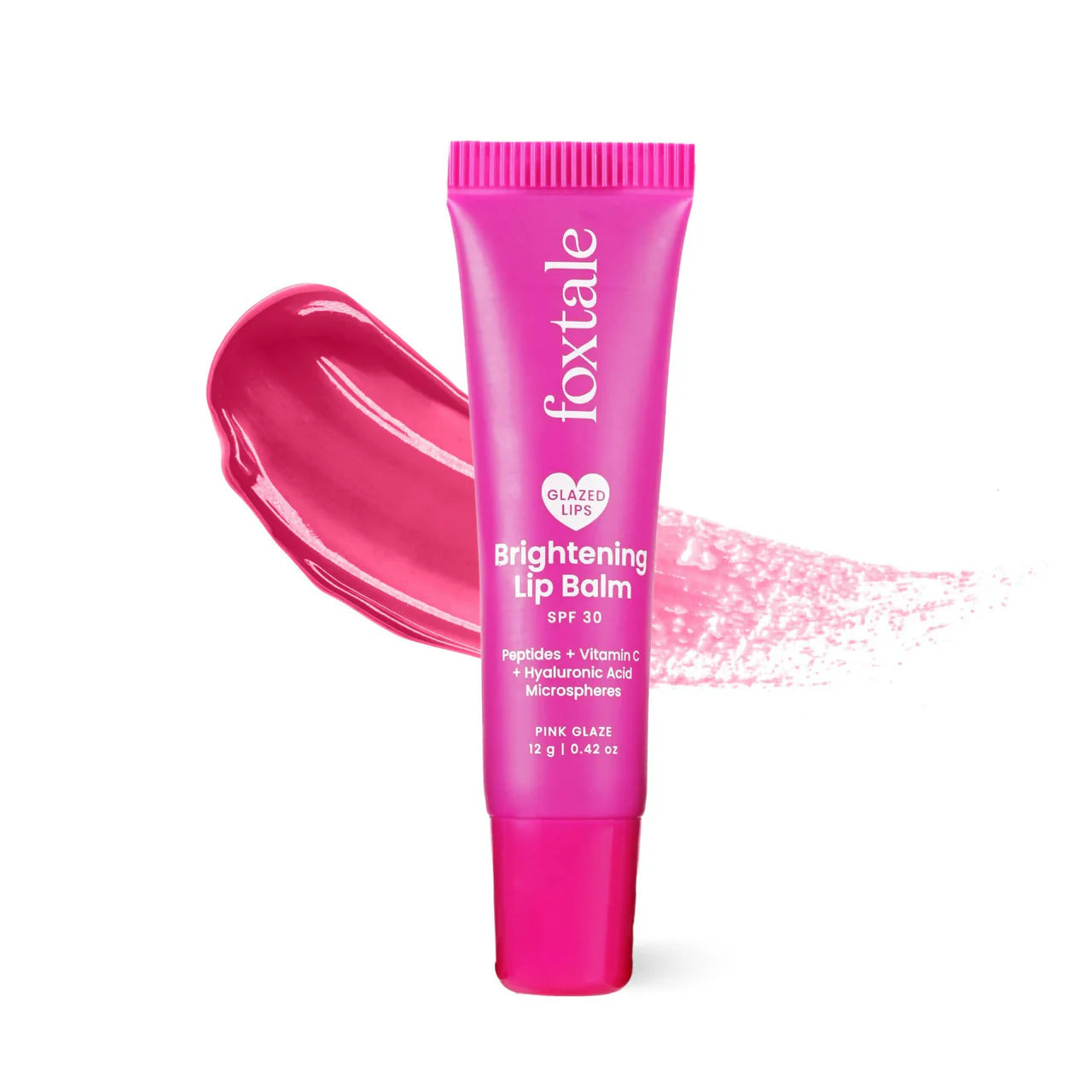 Foxtale Brightening SPF 30 Lip Balm - Pink Glaze (Bubblegum), Brightens Lips, Reduces Pigmentation