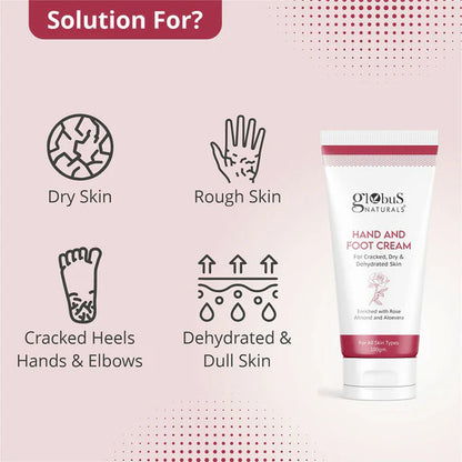 Globus Naturals Nourishing Hand & Foot Cream, On The Go Hydration - 100 gm