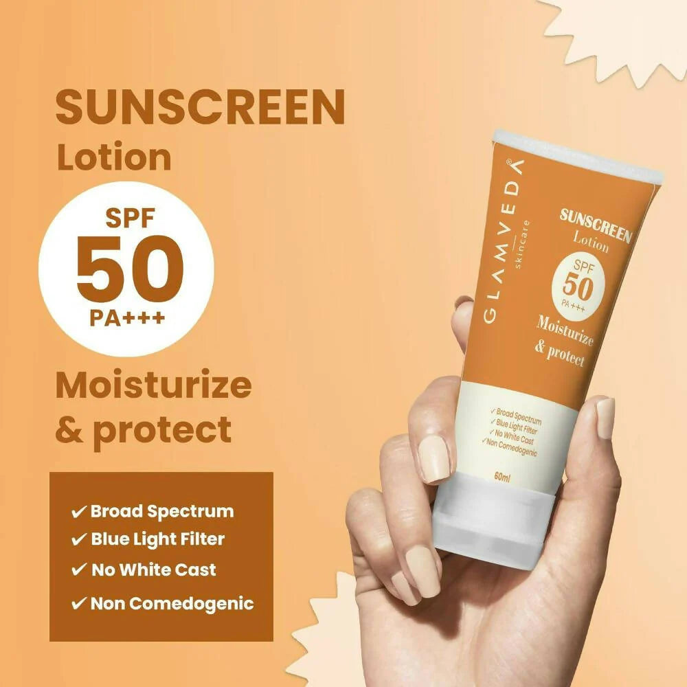 Glamveda Hybrid Sunscreen Lotion Spf 50 Pa+++ - 60 ml
