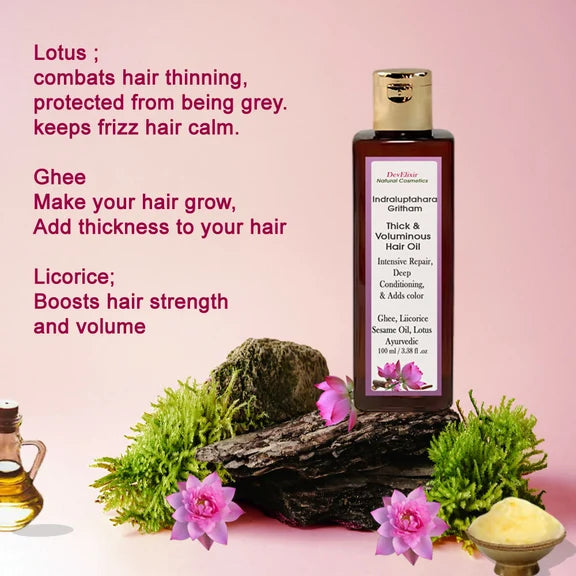DevElixir Ayurvedic Hair Oil For Thick, Voluminous Hair - 100 ml