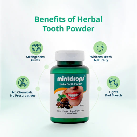 Mintdrops Herbal Tooth Powder - 50 gm