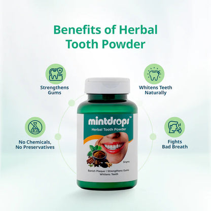 Mintdrops Herbal Tooth Powder - 50 gm