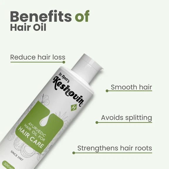 Dr. Rao's Keshovin -H Ayurvedic Hair Growth Oil - 200 ml